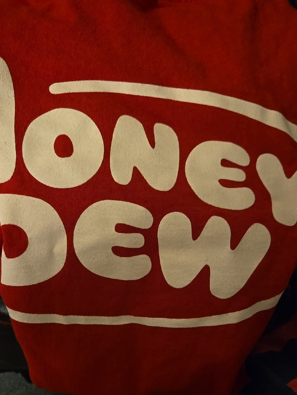 Red "Honey Dew" Graphic T-Shirt